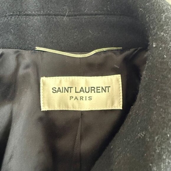SAINT LAURENT Double-breasted peacoat in wool - Picture 4 of 7